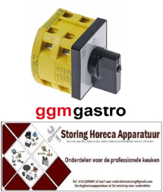 903347634 - Draaischakelaar 2 0-1 690V 20A voor pizzaoven GGM GASTRO