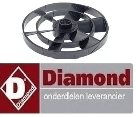 161698767 -Ventilatorschoep ø 110mm H 18mm asafname ø 12mm kunststof messen 6 voor vaatwasser dfs 7/6 DIAMOND