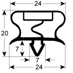 3599195 - L1 575mm L2 715mm Buitenmaat 4-zijden voor koeling FOSTER