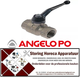 205540730 - Kogelkraan aansluiting 3/4" ID - 3/4" ID DN20 met hendelgreep ANGELO-PO