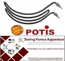 884.4155.62 - Verwarmingselement 1300W 230V L 270mm B 92mm H 80mm POTIS