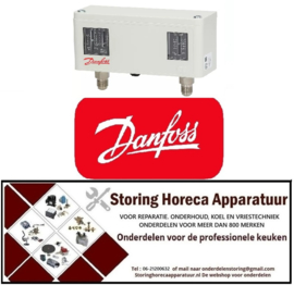 1133320256 -Pressostaat DANFOSS type KP17W60-1275 drukaansluiting verticaal ND/HD koeltechniek Danfoss