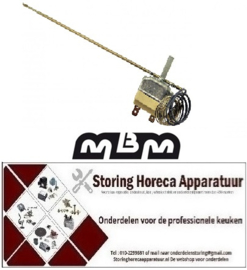 VE623375983 -Thermostaat t.max. 262°C instelbereik 50-255°C 1-polig 1NO 16A voeler ø 3mm voeler L 230mm MBM