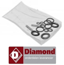 182P11001 - Set afdichting rubber reparatie set voor slagroommachine DIAMOND MCV/2