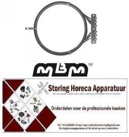 640420059 -Verwarmingselement 9000W 230V VC 3 ID ø 245mm AD ø 260mm L 290mm H 127mm L1 30mm B1 102mm MBM