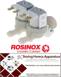 567370021 -Magneetventiel dubbel recht 230VAC ingang 3/4" uitgang 11,5mm DN10 TP reducering ingang wit ROSINOX