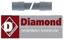 729513332 -Afvoerslang DN20 L 470mm A ø binnen 22mm A ø buiten 26mm B ø binnen 22mm B ø buiten 26mm voor