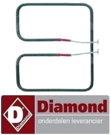 ST8D02139 - Verwarmingselement inbouwpositie onder voor wafelapparaat DIAMOND