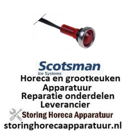 881359889 -Signaallamp ø 10mm 230V rood aansluiting kabel SCOTSMAN