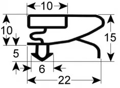 193901728 - Koeldeurrubber B 385mm L 405mm steekmaat FRENOX