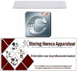 70991610003 - Glasplaat L 726mm B 93mm voor deur pizzaoven CUPPONE