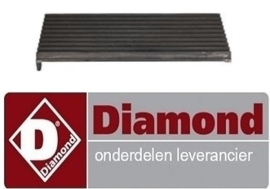 5710CB530 - Lavasteengrill, rooster in gietijzer 478x175 mm voor DIAMOND G17/GPL8T-NG