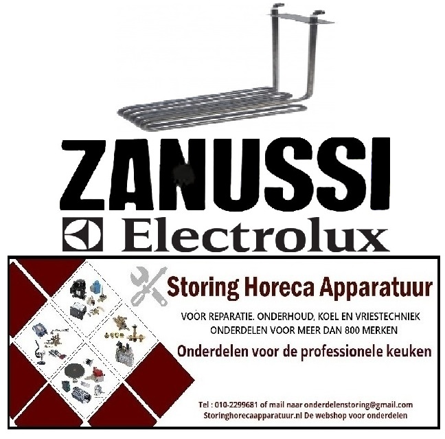 714420124 - Verwarmingselement 2900W - 230V - L 233mm B 77mm H 245mm rechthoekige flens Electrolux, Zanussi