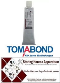 569890107 - Hoge temperaturen silicone TOMABOND TB76 -40 tot +250°C rood/bruin tube 90ml