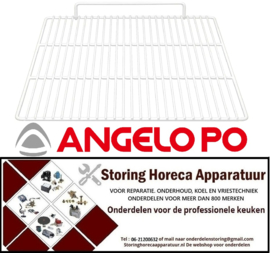669970556 - Draadrooster B 530mm D 650mm GN 2/1 H 60mm staal kunststof gecoat ANGELO-PO