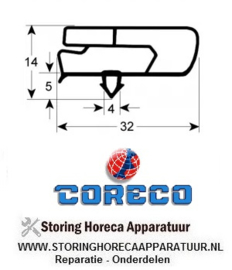 030901530 - Koeldeurrubber B 440mm L 560mm steekmaat CORECO