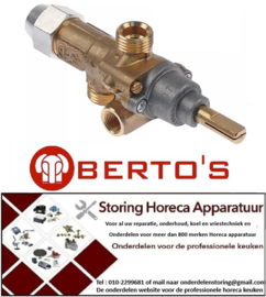 491107582 - Gaskraan PEL type 21S gasingang M16x1,5 (pijp ø 10mm) BERTOS