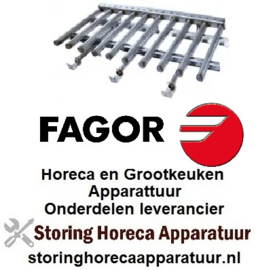 151103029 - Staafbrander 10-rijen L 600mm B 1150mm H 65mm kantel braadpan FAGOR
