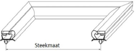 223900623 -Koeldeurrubber  365mm L 415mm steekmaat  DESMON