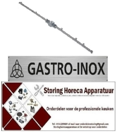 825503308 - Naspoelarm L 465mm sproeiers 6 inbouw ø 10mm inbouwpositie boven/onder GASTRO-INOX