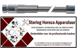 703545185 -Hand doucheslang aansluitingen 7/8"-20UNEF L 960mm RVS 3/4"-16UNF