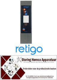 702AC211205SCH1 - Frontpaneel voor heteluchtoven L 700mm B 190mm H 60mm RVS met toebehoren RETIGO voor touchscreen