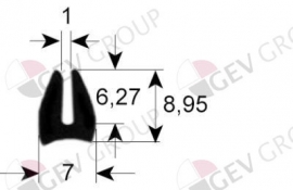 900113 - Ovenrubber profiel 1560 VPE