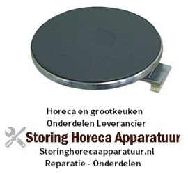 VE144.18.22453.002 - Kookplaat ø 220mm 2000W 230V met 8mm rvs rand