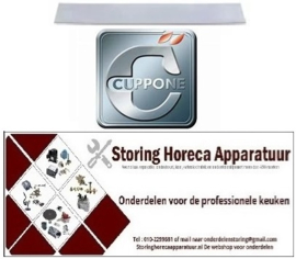 513691228  - Glasplaat voor deur pizza oven L 926 mm X B 93 mm rechthoekig CUPPONE