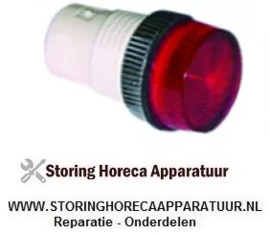 308359128 - Signaallampfitting inbouwmaat ø13mm rood rond
