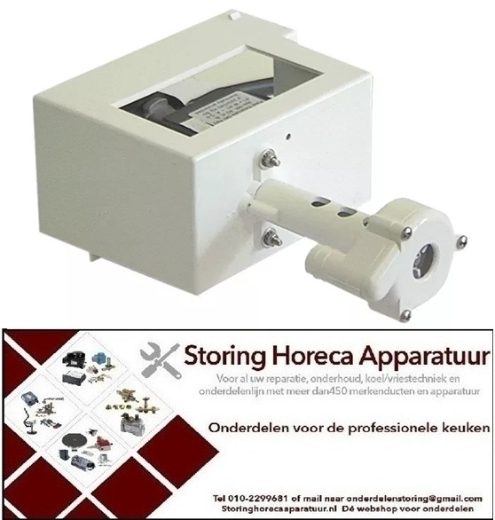 447500161 - Pomp ijsblokmachine REBO type NR40, 55W, 230V, 50Hz uitgang ø 17mm, L 110mm rotatierichting links voor ijsblokjesmaker