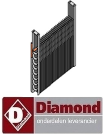 22440210005 - Verdamper L 477mm B 438mm H 66mm voor koelwerkbank DIAMOND DT131/R2