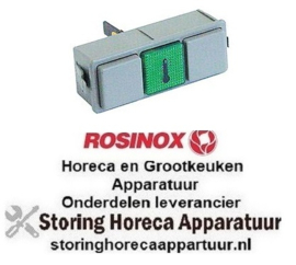 231345873 -Signaallamp inbouwmaat 28,5x77,5mm 230V groen aansluiting vlaksteker 6,3mm bescherming IP40 ROSINOX