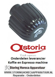 3331.111.57 - Knop water ø 46 mm zwart koffie machine ASTORIA