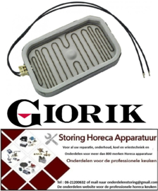 VE757416001 -Stralingselement rechthoekig 1500W 230/240V L 265mm B 165mm H 32mm VC 1 aansluitingen 2 GIORIK