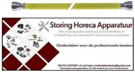 170250030 - Gasslang met RVS-aansluitingen RVS met kunststof omvlochten L 1000-2000mm