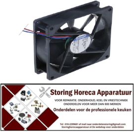 236601074 - Axiaalventilator L 92mm B 92mm H 25mm 24VDC 2,3W lager kogellager