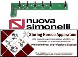 234402400 - Bedieningsprint L 182mm B 34mm voor koffie machine NuovaSimonelli