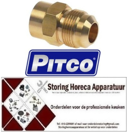 321PT00004603 - Adapter draad 1/2" voor gasbrander koper PITCO