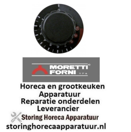 173111769 -Knop thermostaat 1-10 ø 54mm as ø 6x4,6mm afvlakking onder Morreti