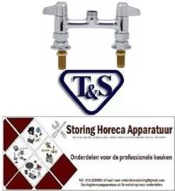 149594136 - Tweegatsmengkraan zonder uitloop aansluiting 1/2" tabelgat ø 22mm LA 150±5mm T&S
