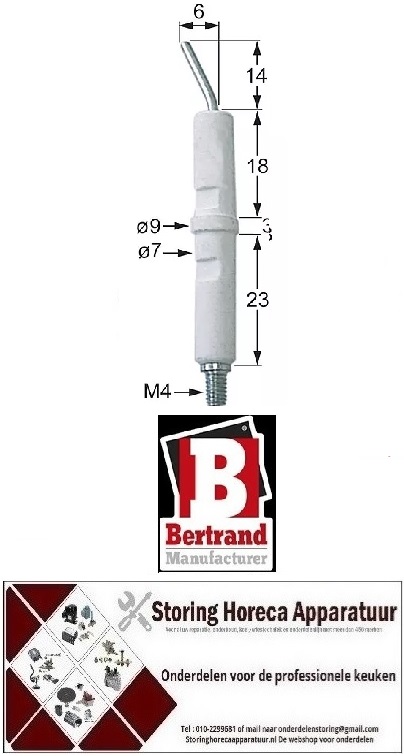 197100706 - Bougie voor friteuse 1, 2, 3 pots BERTRAND