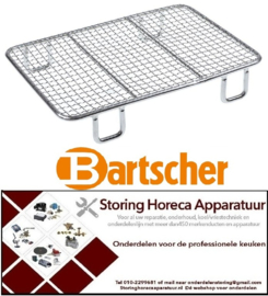 289970742 - Kruimelzeef L 216mm B 149mm H 37mm staal verchroomd voor friteuse BARTSCHER