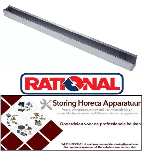 676696533 - Afvoer voor heteluchtoven L 600mm RVS B 34mm gat ø 8mm RATIONAL