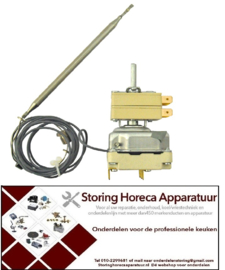 890.55.34635.010 - Thermostaat  60° - 180°C 3-polig met voorzetschakelaar voeler 133/Ø6mm capillair 1800/1600mm +dw