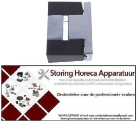 337700093 - Zijkant deurscharnier L 100mm B 18mm bevestigingsafstand 84mm aanslag links/rechts
