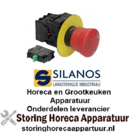 495347935 -Noodschakelaar inbouwmaat ø22mm rood L 55mm SILANOS