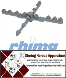 123517047 - Was- en naspoelarm L 370mm naspoelarm L 370mm wassproeier 7 naspoelsproeier 5 RHIMA