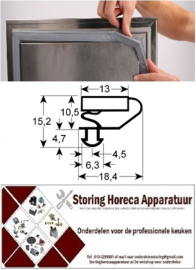 H062901128 - Koeldeurubber steekmaat B1 285mm L1 600mm