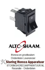 503348153 - Wipschakelaar inbouw Zwart 2NO 250V 10A  voor Altoshaam